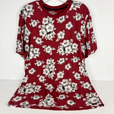 Eighty Eight Men’s Shirt L Red Floral Hibiscus Graphic Tee 100% Cotton Casual - Image 1 of 4