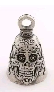 Sugar Skull Motorrad/Harley/Biker Guardian® Silber Glocke Schlüsselanhänger Sammlerstück  - Bild 1 von 7