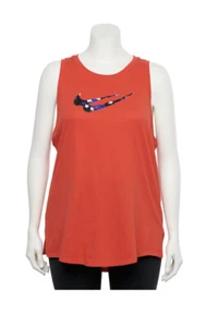 NWT Nike Women's Plus Size Double Swoosh Training Tank Top Red DJ2770 - Picture 1 of 5