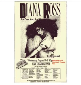 1983 Diana Ross In Concert at The CNE in Toronto, Classic Concert Reprint Ad - Picture 1 of 1