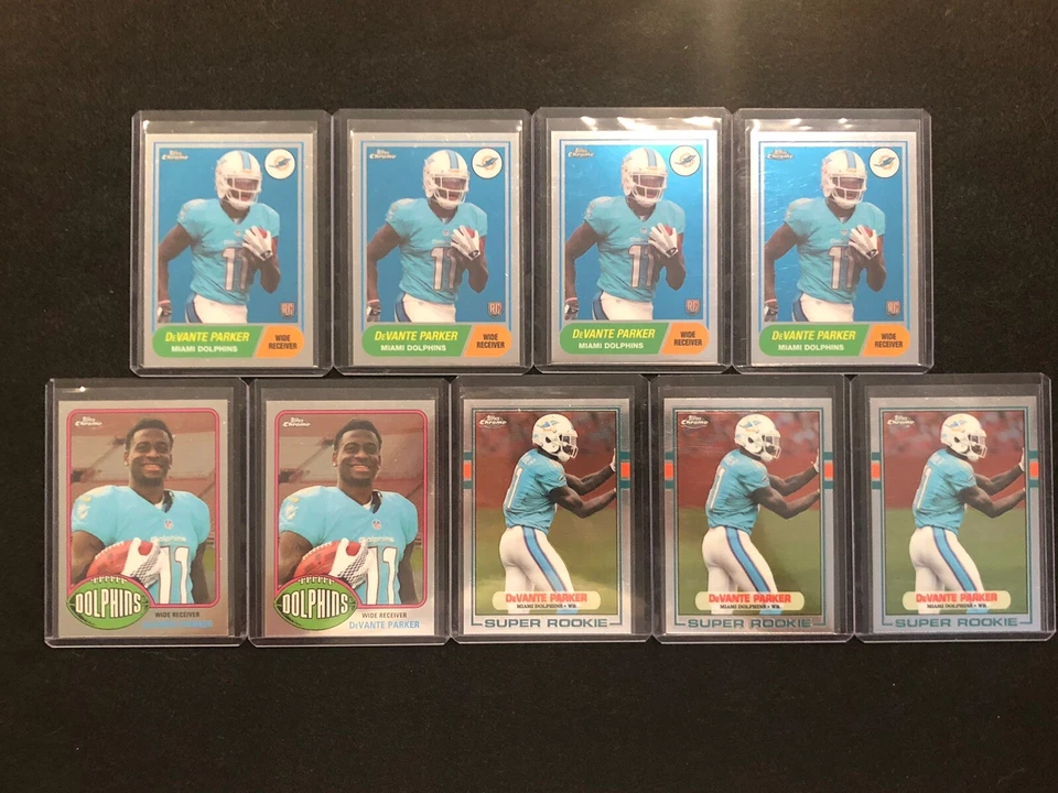 DeVante Parker 2015 Topps Chrome Throwback Variations 1968 x4 1976 x2 1989 x3 - Image 1 of 1