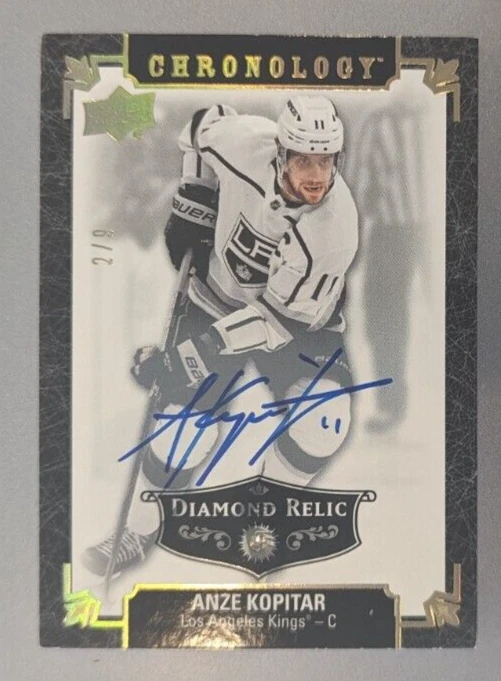 Anze Kopitar 2019-20 Upper Deck Chronology Diamond Auto On Card 2/9 - Image 1 of 2