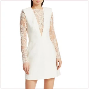$3995 Alexander McQueen Ivory Lace Structured Runway Dress   - Picture 1 of 16