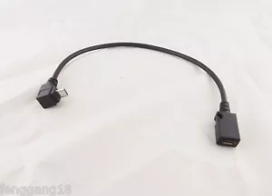 1pcs Up Direction 90 Degree Angle Micro USB 5 Pin Male To Female Extension Cable - Picture 1 of 6