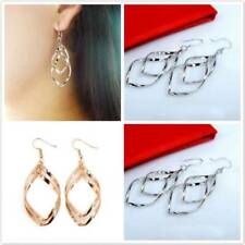 Fashion Women Earrings Twisted Rhombus Spiral Drop Dangle Jewelry SG
