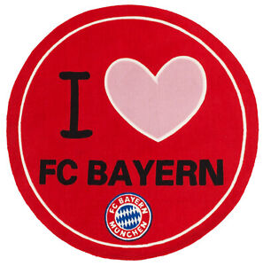 FC Bayern Teppich Love 1.00 m Rund Deutscher Meister Berni Fussballteppich