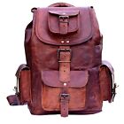 New Large Genuine Leather Back Pack Rucksack Travel Bag For Men's And Women's