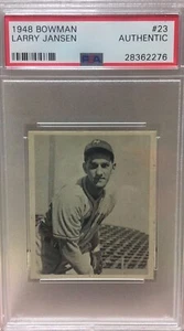 NEW YORK GIANTS Mint Card LARRY JANSEN #23 - 1948 Bowman - AUTHENTICATED - Picture 1 of 1