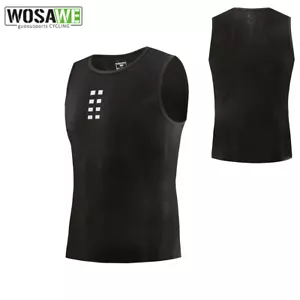 WOSAWE Chaleco de Ciclismo Deportivo Capas Base Correr Ropa Interior Transpirable Sudadera - Imagen 1 de 8
