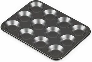 12 Cup Non-Stick Mini Muffin Bun Cup Cakes Yorkshire Pudding Baking Tray Pan  