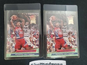 Two (2) 1992 Fleer Ultra Clarence Weatherspoon Rookie Basketball Cards #335
