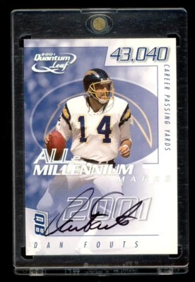 2001 Quantum Leaf All Millennium Marks DAN FOUTS On Card Auto /100 Chargers - Image 1 of 2