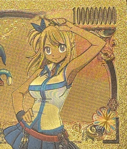 Lucy Heartfilia Fairy Tail Gold Banknote Anime Girl Weeb Collectible Manga Art - Picture 1 of 3