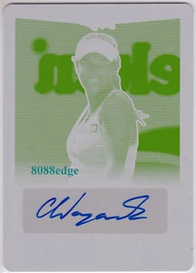 2016 LEAF METAL PRINT PLATE AUTO:CAROLINE WOZNIACKI #1/1 OF ONE AUTOGRAPH WTA#1  - Bild 1 von 9