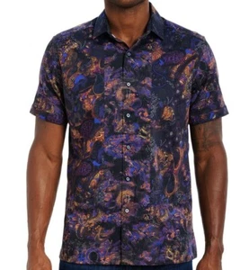 Robert Graham Black Shrine Amazing Tattoo Dragon Paisley Stretch L NEW $228 - Picture 1 of 7