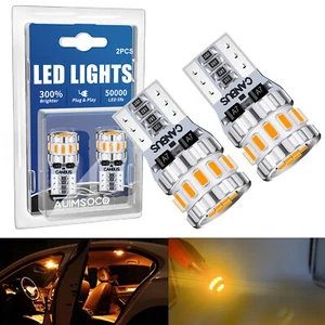 168 194 2825 T10 LED Exterior Front Side Marker Light Bulb Amber 3000K CN - Picture 1 of 9