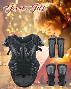 StarknightMT Upgraded Motorcycle Kids Armor Suit Dirt Bike Gear Elbow Knee Pads - Picture 1 of 9