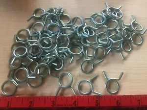 57 pcs. 5/8" Spring Ring Heater Hose Clamps, Many uses, NOS, K14 - Foto 1 di 1