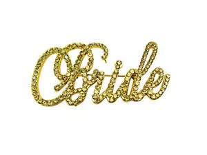 Strass Pin - Braut - Gold - Bild 1 von 1