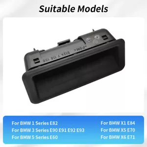 51247118158 Interruptor de liberación de manija de maletero trasero apto para BMW Serie 1 3 5 X1 X5 - Imagen 1 de 8
