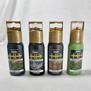 HD Folk Art Visual Texture Acrylic Paint 2 oz Sealed Lot of 4 FolkArt "C" - Picture 1 of 2