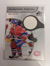Saku Koivu 2005-06 Upper Deck SP Game Used Authentic Fabrics #AF-SK