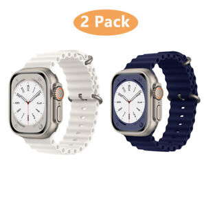 2 Pack Ocean Band Strap For Apple Watch Ultra 8 7 6 5 4 3 2 SE 40/44/41/45/49mm
