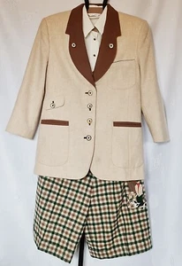 SUIT JULIUS LANG OKTOBERFEST DIRNDL TRACHTEN WOOL WOMENS PANTS SHIRT:US12/EU40 - Picture 1 of 11