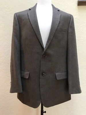 Mens Izod Houndstooth Blazer SportCoat Jacket Leather Elbow Patch 42L - Image 1 of 4