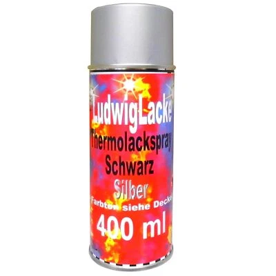 Hitzebeständige Spraydose 400ml Silber bis 800'C Thermolackspray  Ludwiglacke - Bild 1 von 2