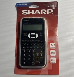 Sharp Scientific Calculator EL-531XHB-WH Black 2 Line Display Advanced D.A.L New - Picture 1 of 2