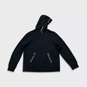 Sudadera con Capucha Michael Kors Para Hombre Grande Negra Logo Cinta Pullover Sudadera con Capucha - Imagen 1 de 8