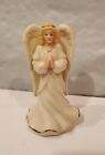 Vintage Lenox Angel Figurine Nativity Praying Hands Gold Trim Blonde