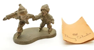 Drury Studio Bronze Figurine First Skates Limited Edition 85/1000 USA w/ COA - Picture 1 of 6