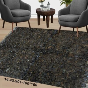Luxury Leather Shag Rug - Modern Fluffy & Anti-Slip Area Carpet(Online AU)14-43 - Picture 1 of 8
