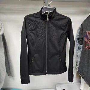ARIAT Women's Softshell Zippered Jacket Western Embroidered Black Size Small - Picture 1 of 9