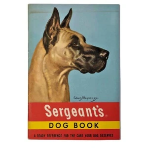 1950 SARGEANT'S DOG BOOK Fawn Great Dane Cubierta de oreja recortada Cuidado y curas - Imagen 1 de 12