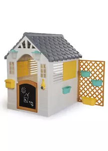 Dolu Garden Playhouse Kids Childrens Indoor Outdoor Play Toy White Teal - Picture 1 of 4