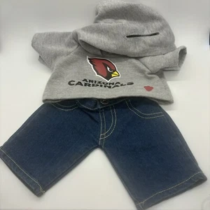 Build-A-Bear NFL Arizona Cardinal Football Kurzarm Hoodie Jeans Outfit BAB - Bild 1 von 8
