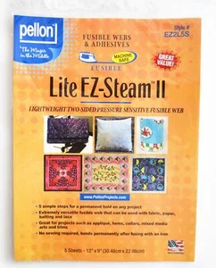EZ2L5S Pellon EZ Steam II Lite 12 pulgadas x 9 pulgadas 5 unidades X - Imagen 1 de 2