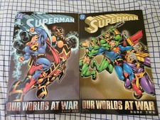 Superman Our Worlds At War Book Lot Of 2 One & Two 1 & 2 Tpb Tp VF/NM DC Comics