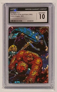 1992 COMIC IMAGES SILVER SURFER: #10 FANTASTIC 4 - MARVEL PRISM: POP 1 / CGC 10 - Picture 1 of 2