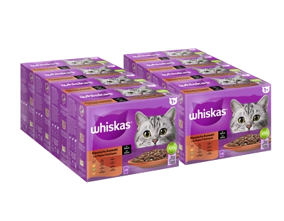 96x85g Whiskas Katzenfutter Nassfutter Multipack 1+ Klassische Auswahl in Sauce