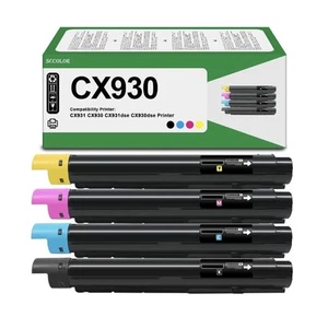 Cartucho de tóner de alto rendimiento 4 piezas para Lexmark CX930 CX931 cian amarillo magenta negro - Imagen 1 de 8