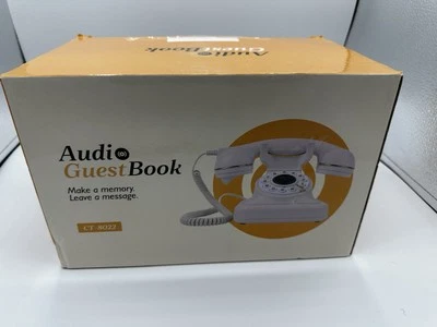 Audio Libro de Invitadas Decoración Artesanías Original Libro de Visitas Teléfono Hogar Boda (Blanco) Foto 1 de 4