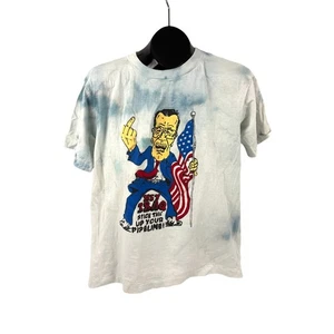 Vintage 1990’s George Bush Hey Iraq T-Shirt LARGE Tie-dyed Single Stitch - Bild 1 von 10