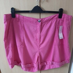 NEW with tags George LADIES size 24 Pink Cotton 46" Waist Shorts - Picture 1 of 11