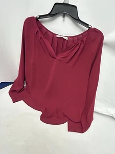 Lush womens long sleeve red blouse large - Picture 1 of 4