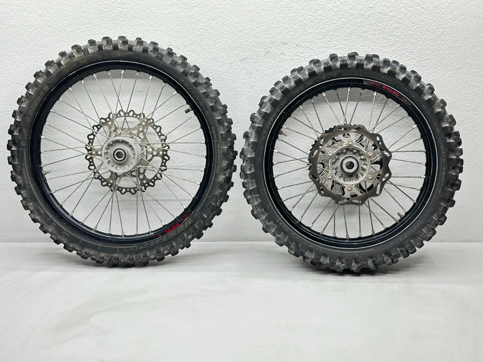 2017 Yamaha YZ450F Excel conjunto de rodas dianteiro traseiro 21/19 polegadas aro preto cubo de roda dentada - Imagem 1 de 4