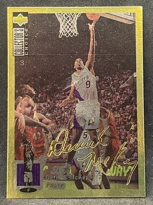 Lámina de firma dorada Collector's Choice 1994-95 #9 Derrick McKey Foto 1 de 3